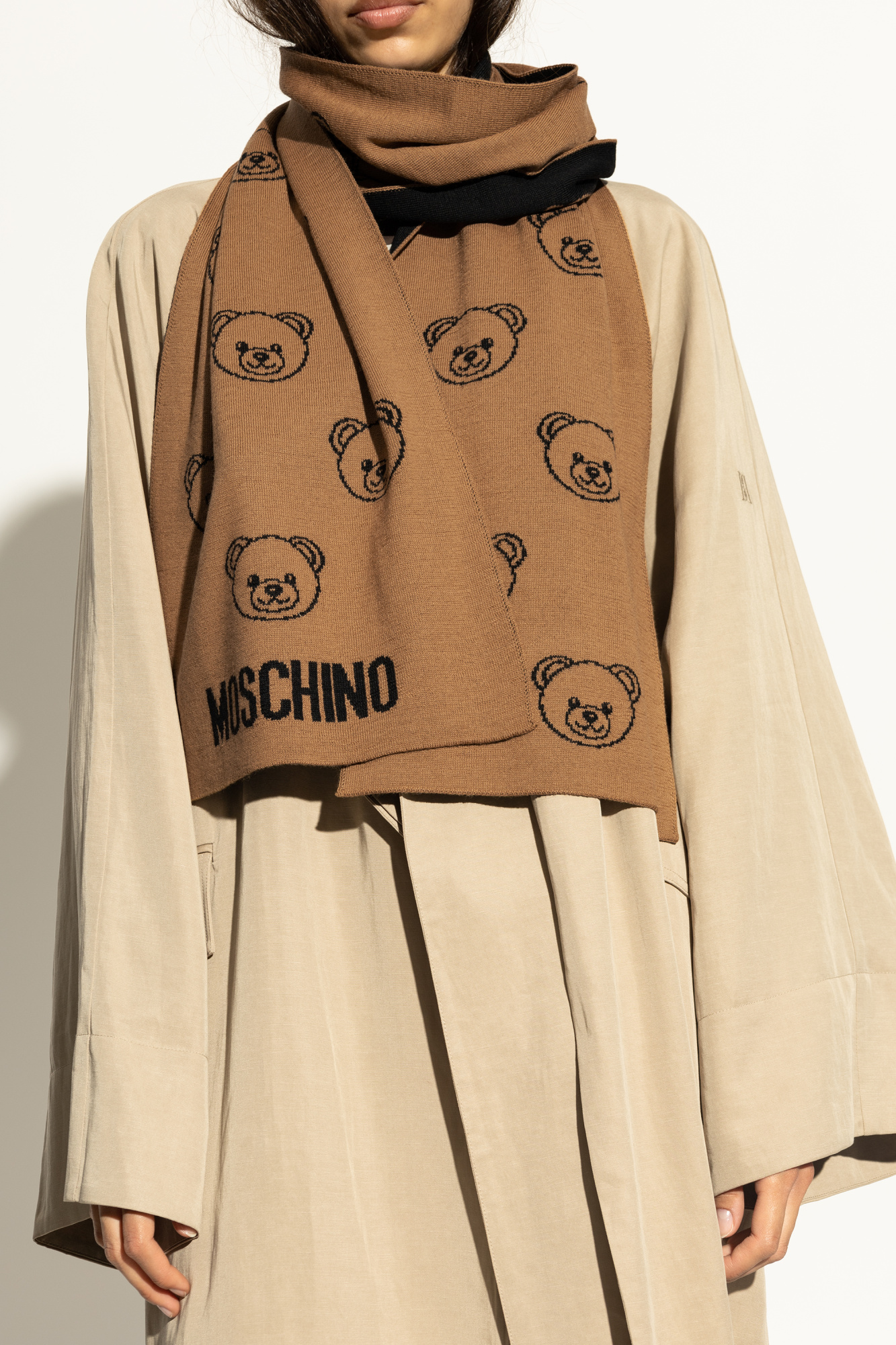 Moschino Scarf with a characteristic teddy bear motif